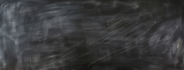 Empty Blackboard with Chalk Traces and Smudges
