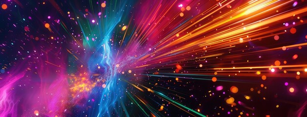 Abstract Speed of Light Colorful Background