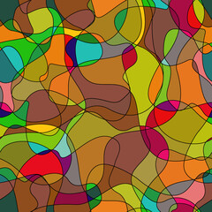 Abstract modern flat geometric liquid shape forms seamless pattern. - 776471852