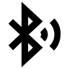 bluetooth sign icon, simple vector design - obrazy, fototapety, plakaty
