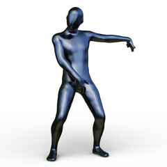 ポーズをとる男性　3DCGレンダリング