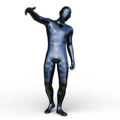 ポーズをとる男性　3DCGレンダリング