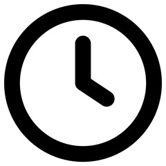 clock icon, simple vector design