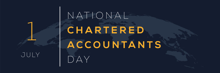 National Chartered Accountants Day, held on 1 July. - obrazy, fototapety, plakaty