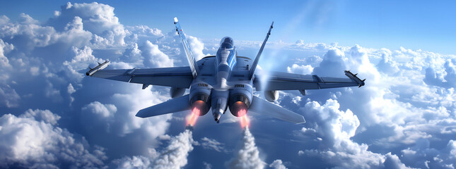 Jet Fighter in Dynamic Flight - obrazy, fototapety, plakaty