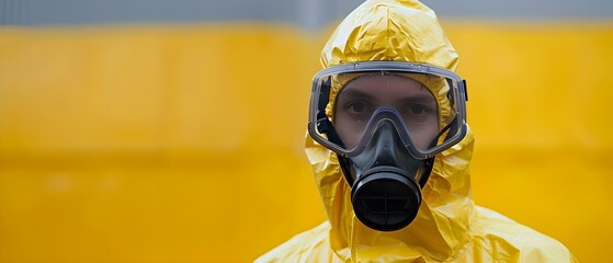 Why Professionals in the Car Care Industry Wear Chemical Protective Clothing. Concept Safety Gear, Chemical Hazards, Protective Clothing, Industry Standards, Preventive Measures - obrazy, fototapety, plakaty