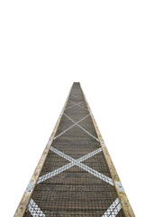 Cutout of a wooden bridge isolated transparent png