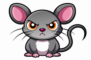 A cute little mouse grumping vector illustration