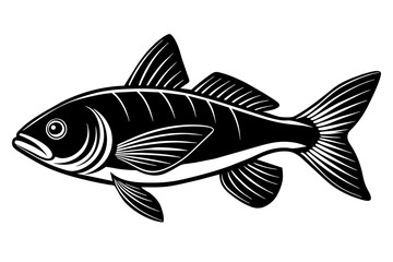 fish silhouette vector illustration