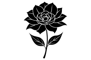 flower silhouette vector illustration