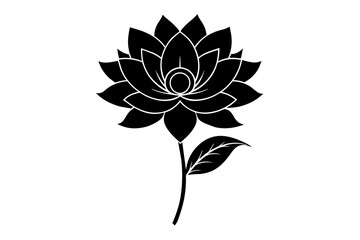 flower silhouette vector illustration