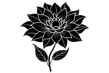 flower silhouette vector illustration