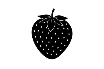 strawberry silhouette vector illustration