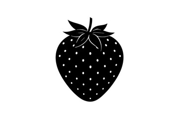 strawberry silhouette vector illustration