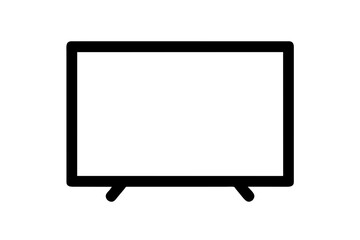 television silhouette vector illustration