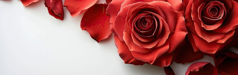 Blooming Beauty: Vibrant Red Rose Blossom on Pure White Background - Captivating Nature's Colorful Display