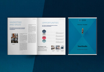 Blue Brochure Layout
