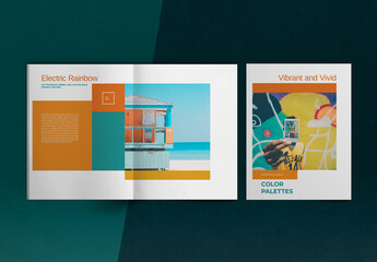 Colorful Brochure Layout - obrazy, fototapety, plakaty