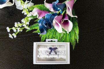 Weddings flowers and garter