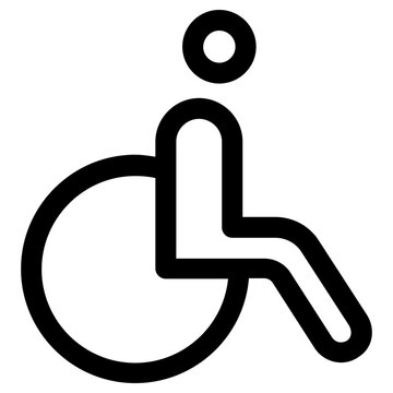 handicap icon, simple vector design