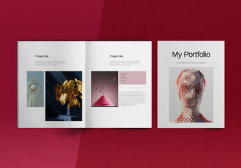 3D Render Portfolio Brochure Layout