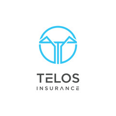 Insurance logo design inspiration with the concept of the letters T and O
