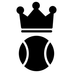tennis winner icon, simple vector design