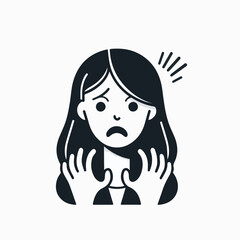 Graphic vector of women being frightened