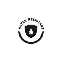 Water resistant icon or water resistant symbol vector isolated. Best Water resistant icon for apps, websites, product packaging design, and more.