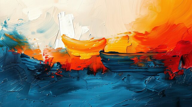 Hand drawn abstract artistic aesthetic oil painting style background