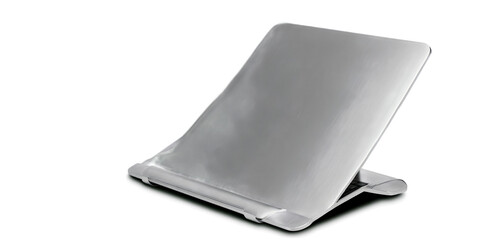 Gray aluminum laptop stand Transparent Background Images 