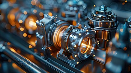 Close-up of a car's throttle position sensor in providing precise input to the engine control unit, ed in realistic detail for automotive enthusiasts to admire. - obrazy, fototapety, plakaty