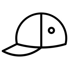 baseball cap icon, simple vector design