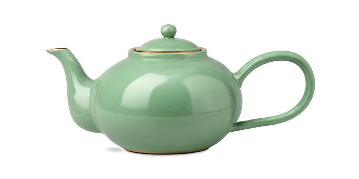 Green ceramic teapot Transparent Background Images