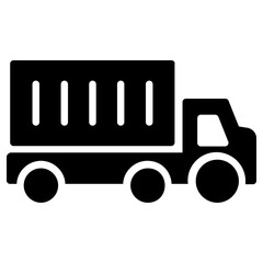 dump truck icon, simple vector design