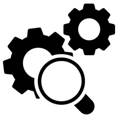 search settings icon, simple vector design - obrazy, fototapety, plakaty