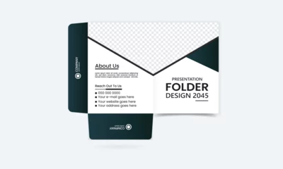 Fotobehang Corporate presentation folder template design. © ABU