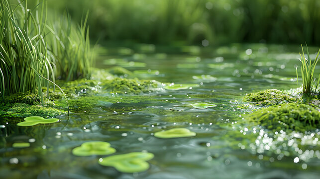 Duckweed on the Pond Water