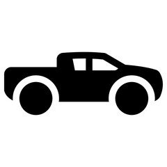 pickup truck icon, simple vector design