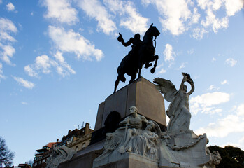 knight statue silhouette