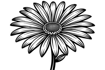 black and white flower