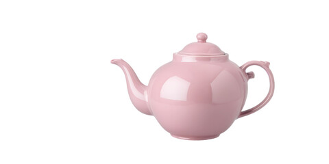Pink porcelain teapot Transparent Background Images 