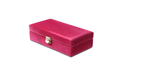 Pink velvet jewelry box Transparent Background Images 