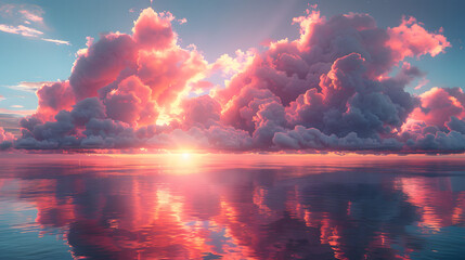 Breathtaking Sunset Clouds Over Ocean