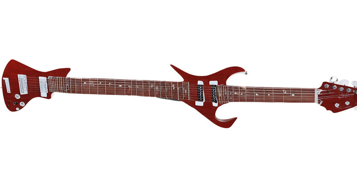 Red electric guitar Transparent Background Images 