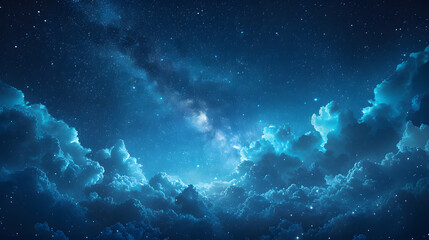 Starry Night and Wispy Clouds