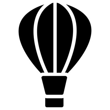 hot air balloon icon, simple vector design