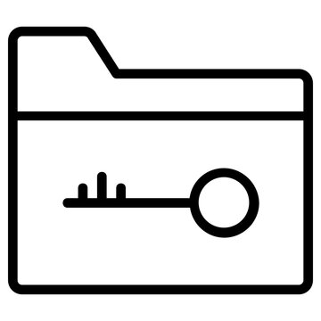 accessed folder icon, simple vector design