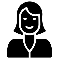 junina girl icon, simple vector design
