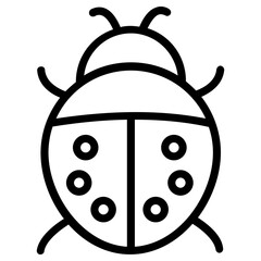 ladybug icon, simple vector design